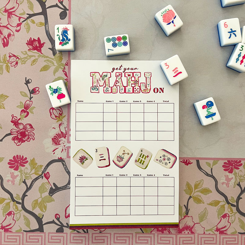 Mahjong Scorecard Notepad 5.5"x8.5"