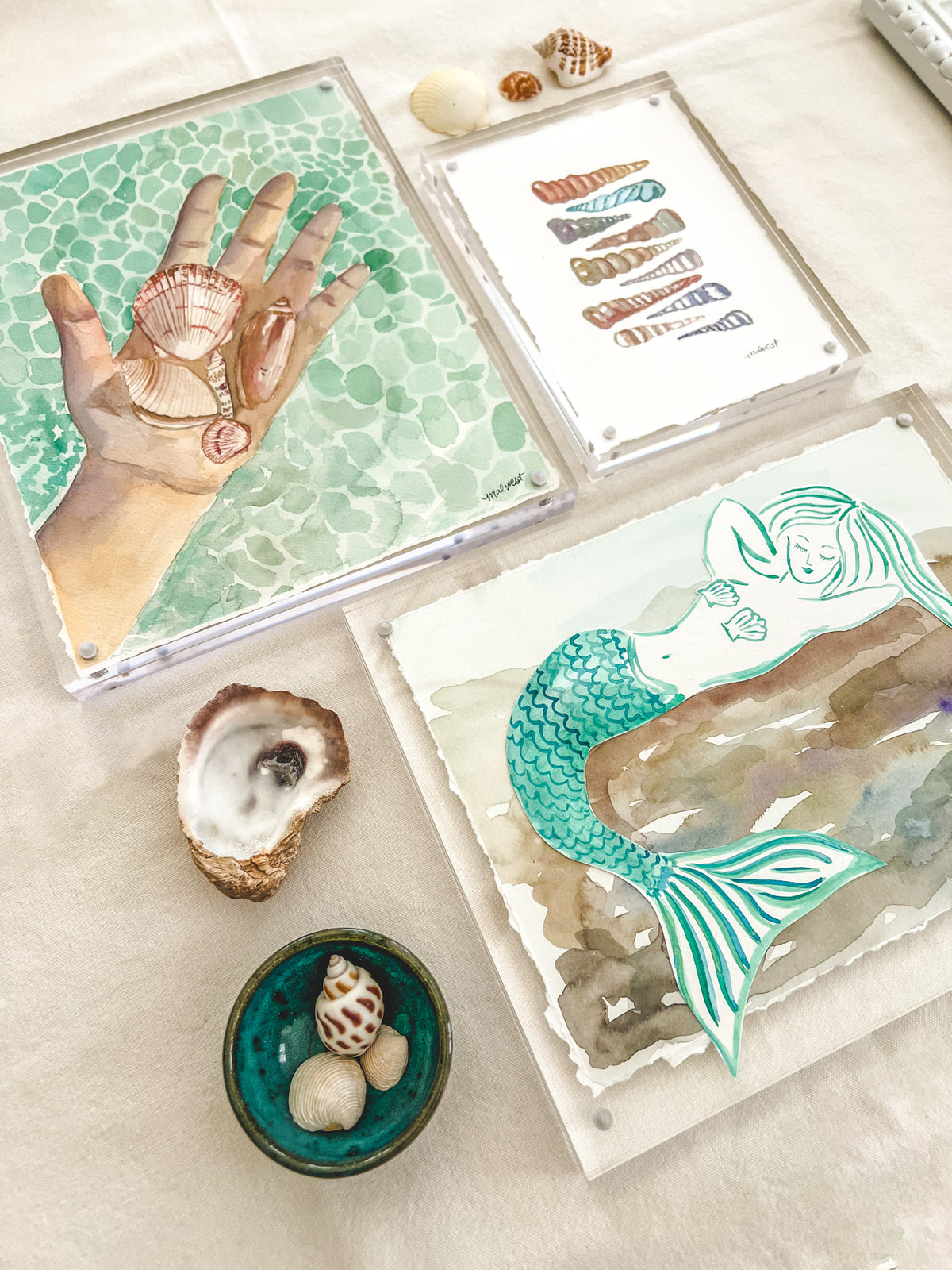 Mermaids + Mementos Original Painting: Adella