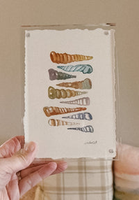 Mermaids + Mementos Original Painting: Saltwater Shell Study