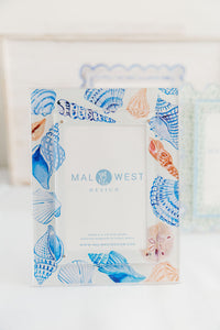 Sea Shells Watercolor Acrylic Picture Frame
