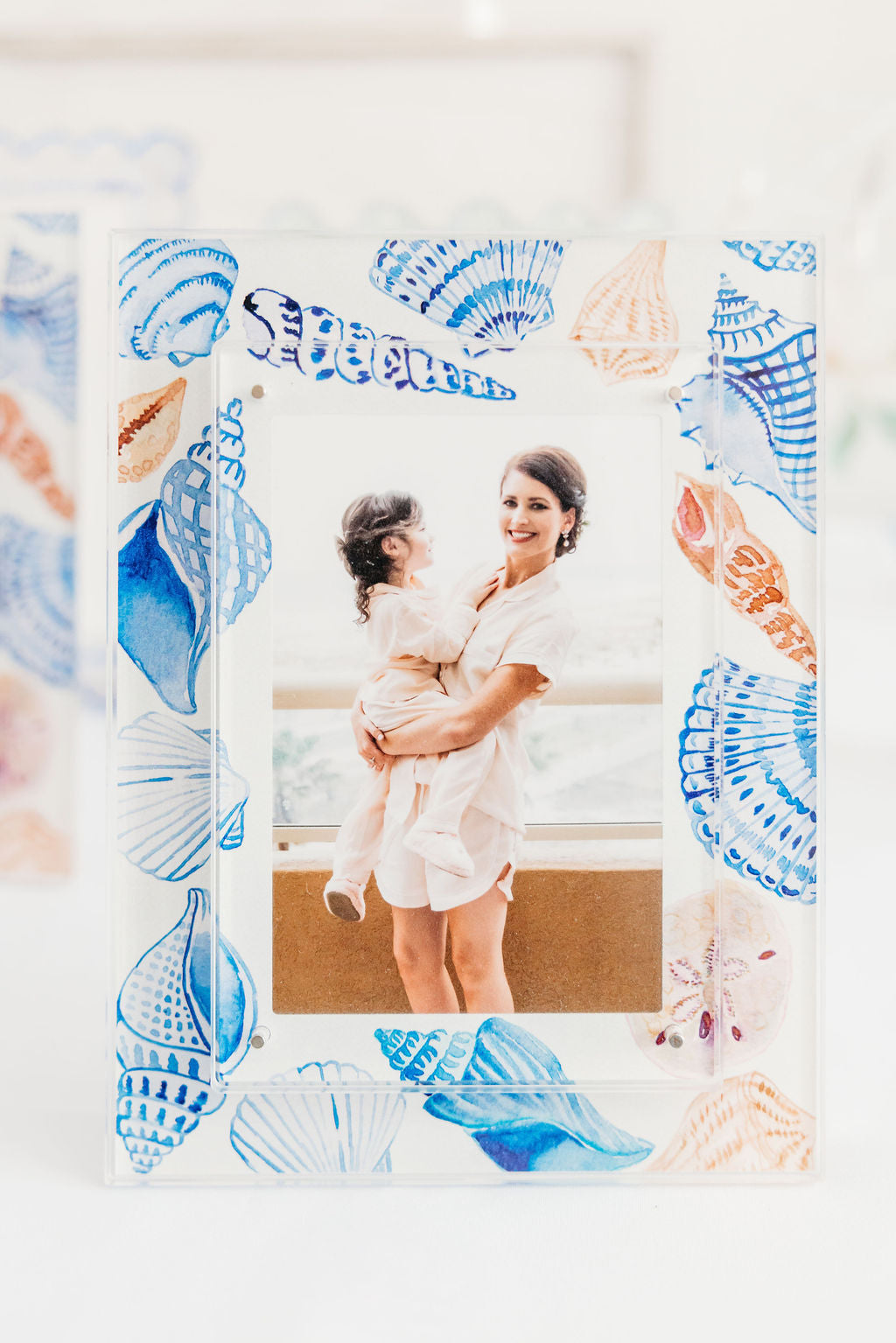 Sea Shells Watercolor Acrylic Picture Frame