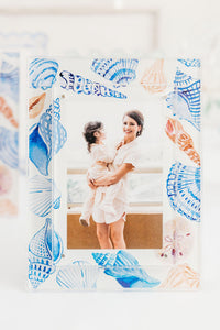 Sea Shells Watercolor Acrylic Picture Frame