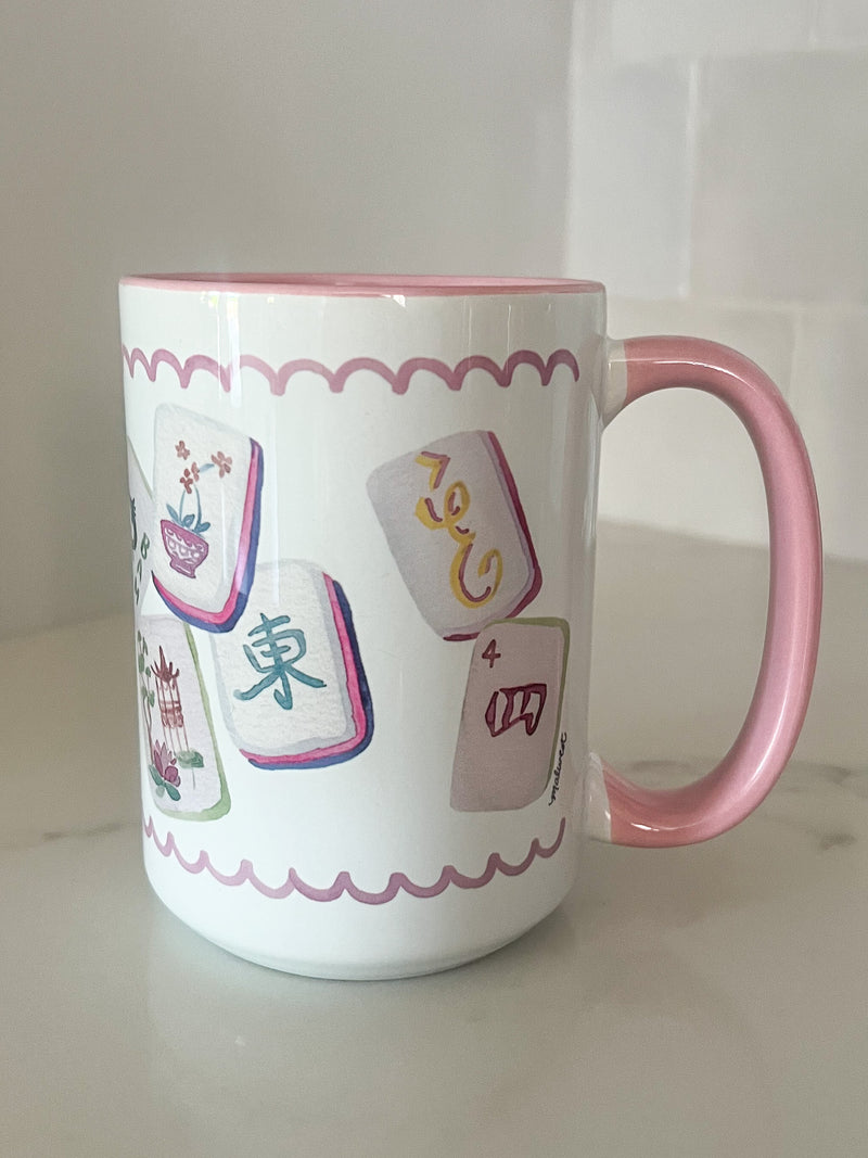 Pink 15oz Mahjong Mug