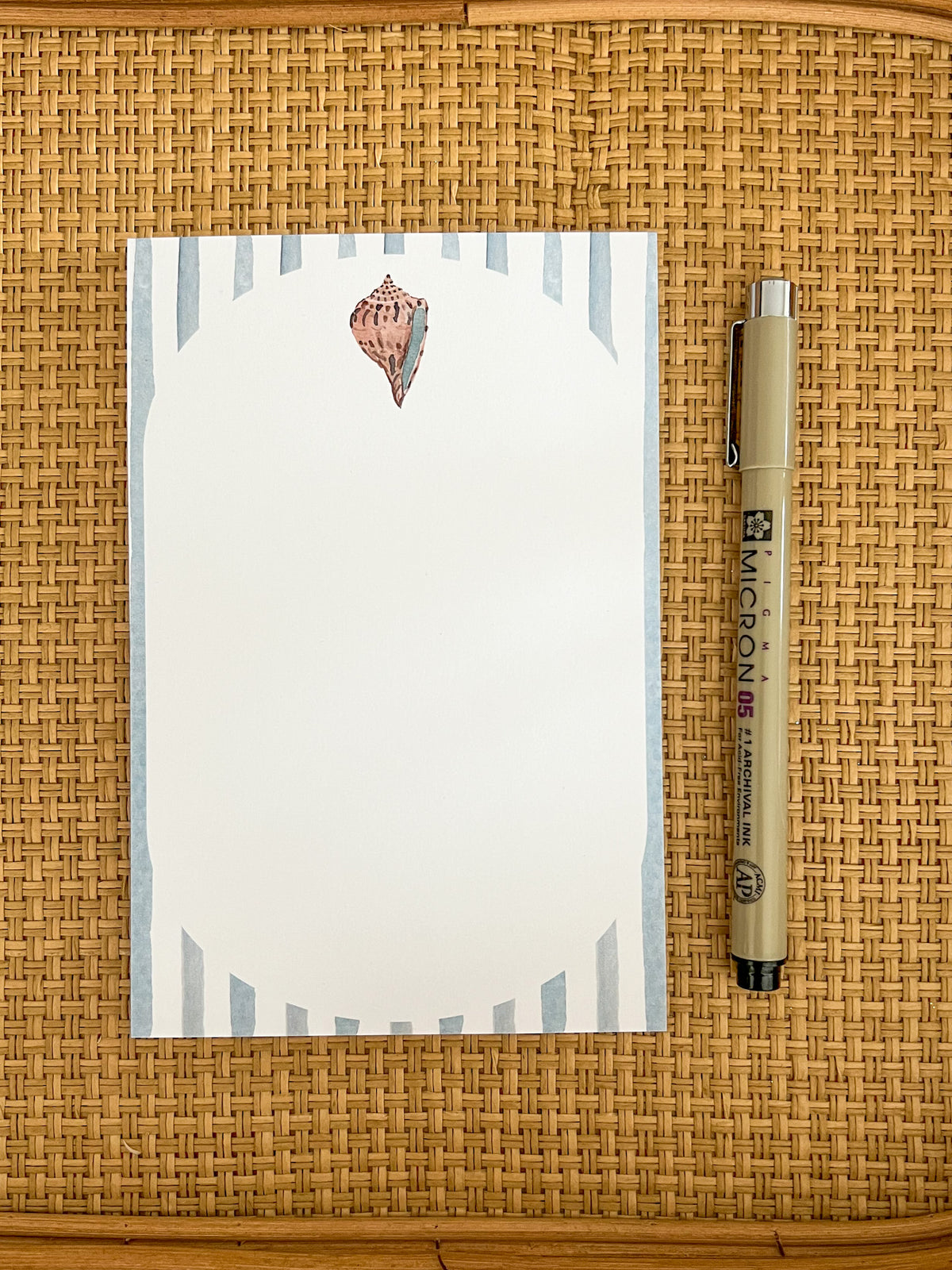 Watercolor Shell | 4x6” Notepad