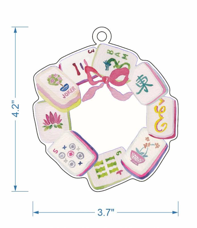 Mahjong Wreath Ornament - Coming Oct 15th