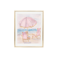 Pink Beach Umbrella FINE ART PRINT