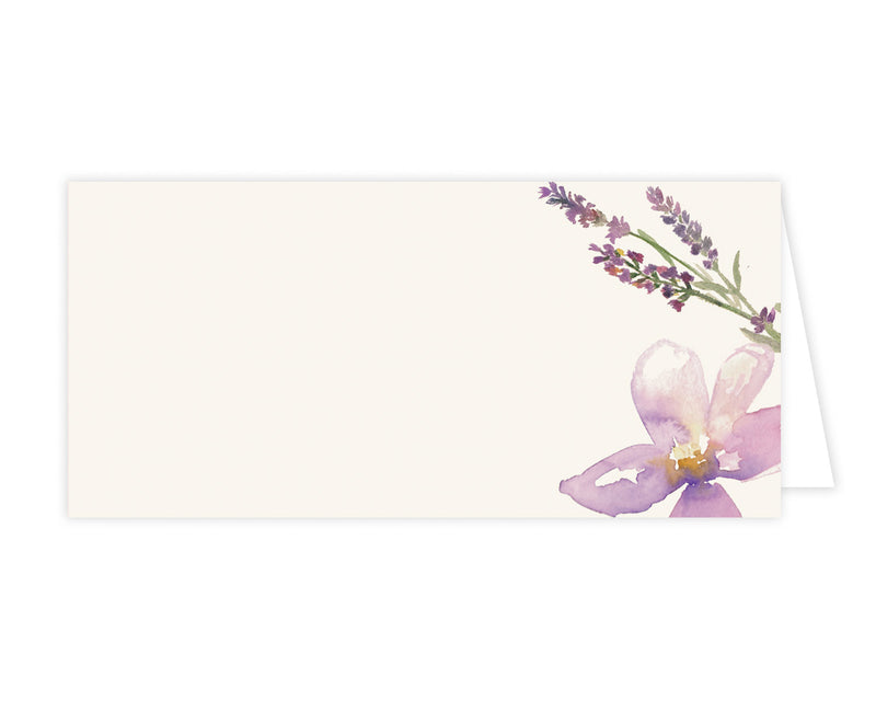Purple Floral Place Card