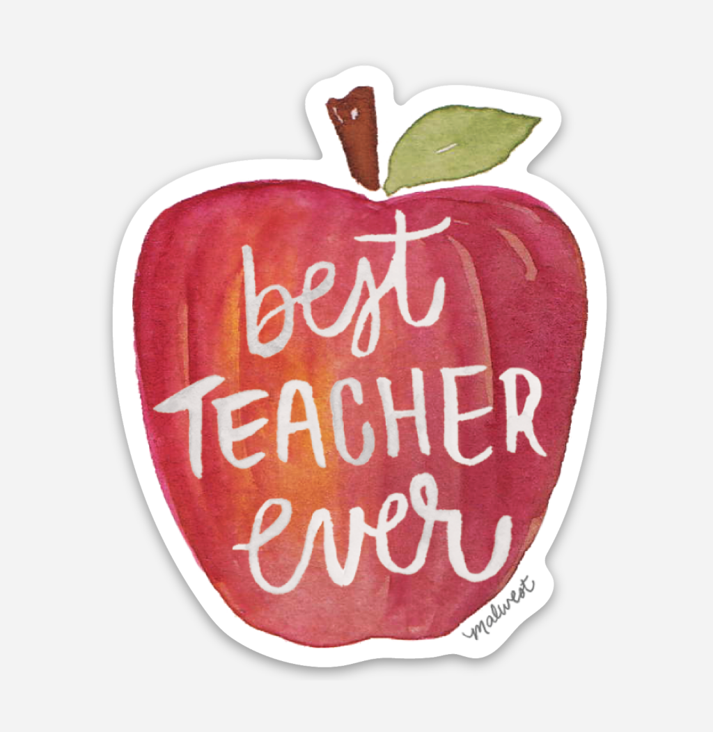 Best Teacher Vinyl Sticker