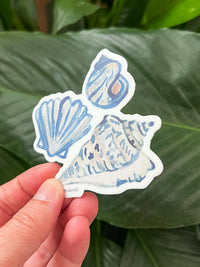 Blue Shells Vinyl Sticker