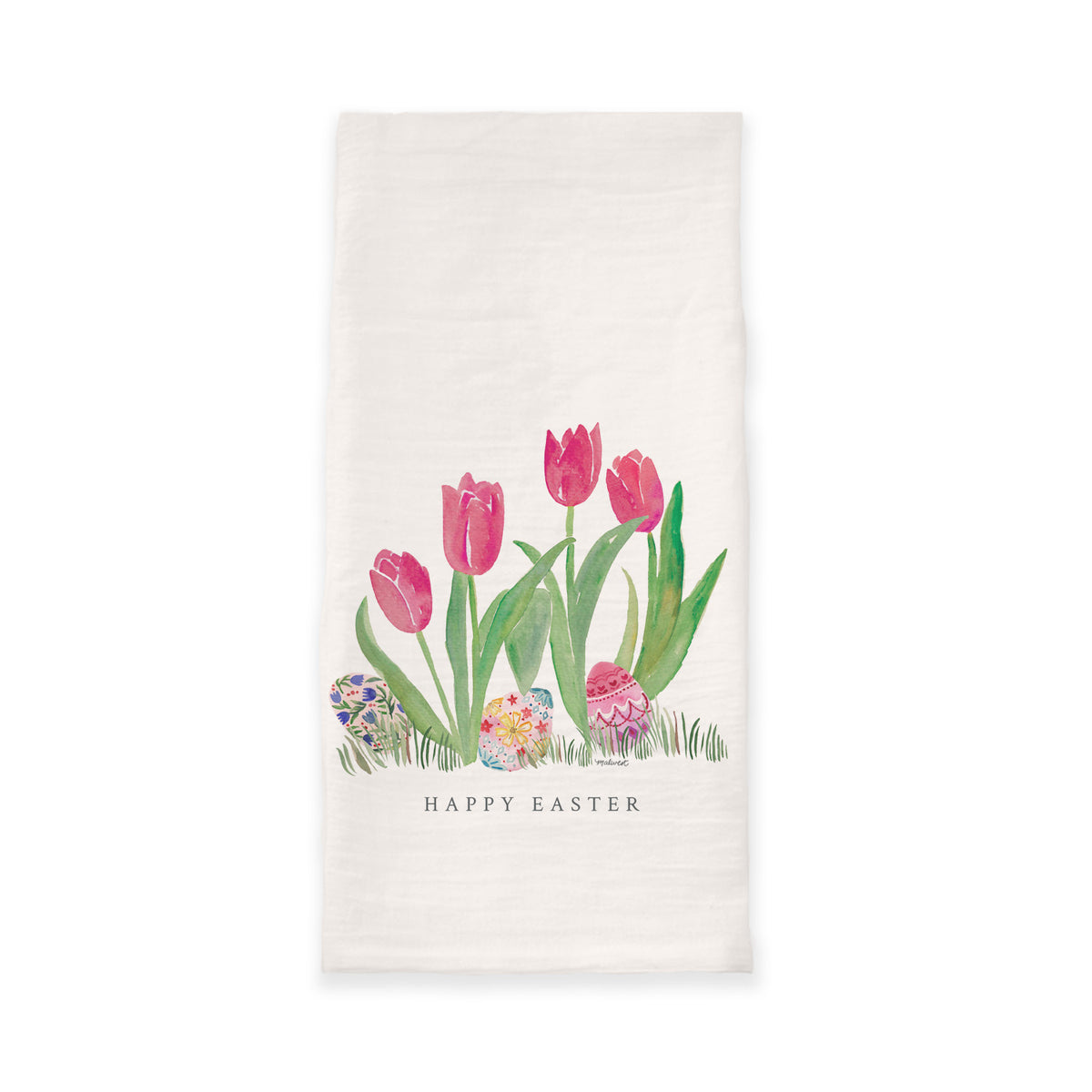 Easter Tulips Tea Towel