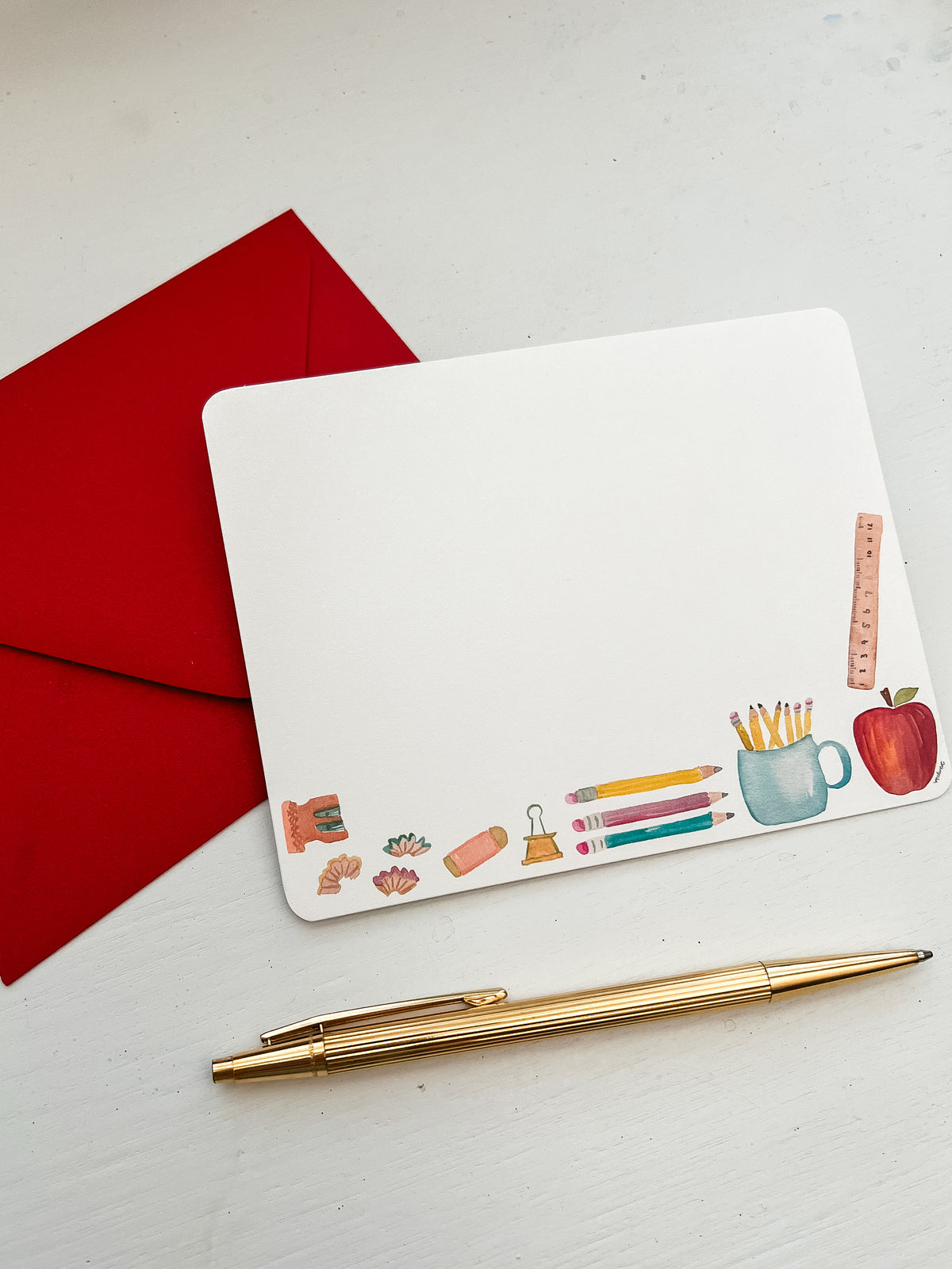 Teacher Flat Note Stationery Set of 10