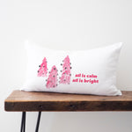 Pink Trees Pillow 14"x20"