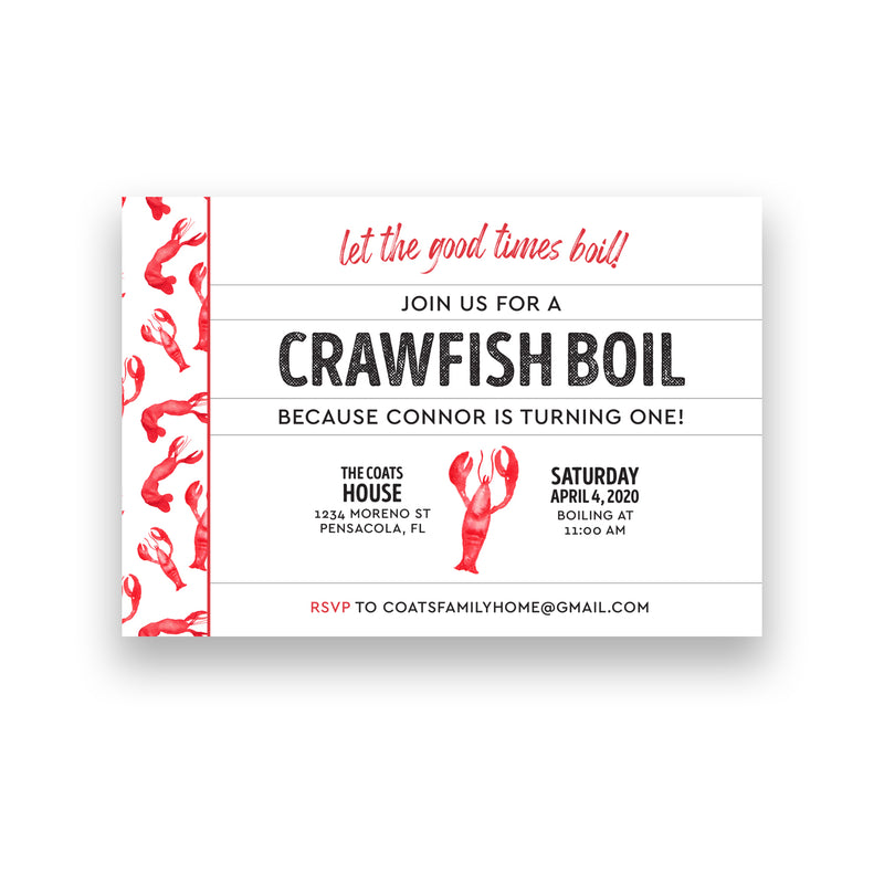 Crawfish Boil Invitation
