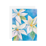 White Poinsettia- A2 notecard