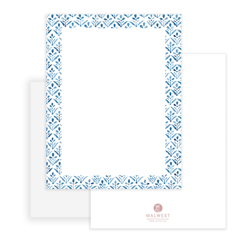 Annabelle Blue Stationery Set of 10