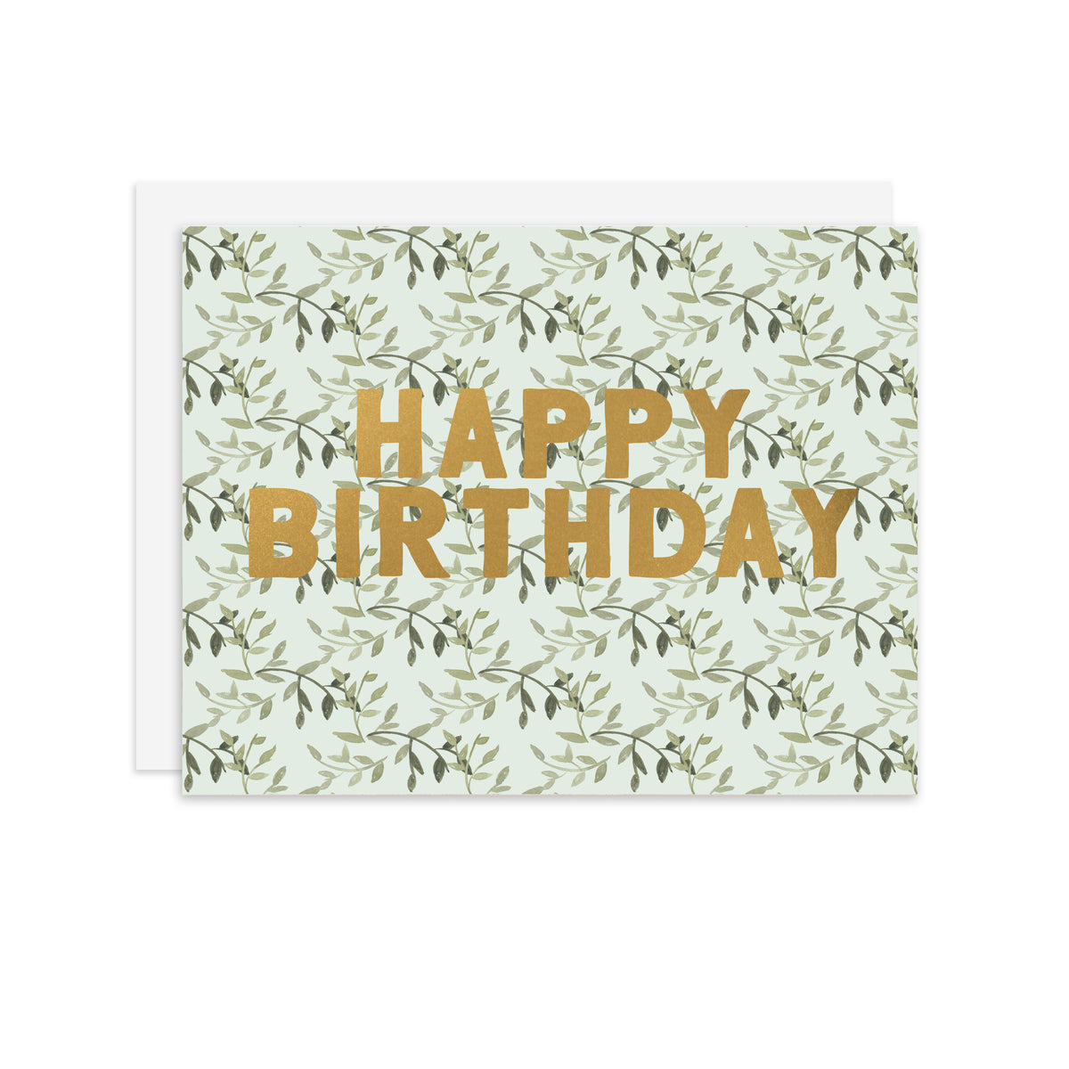 Happy Birthday Leaves - A2 notecard