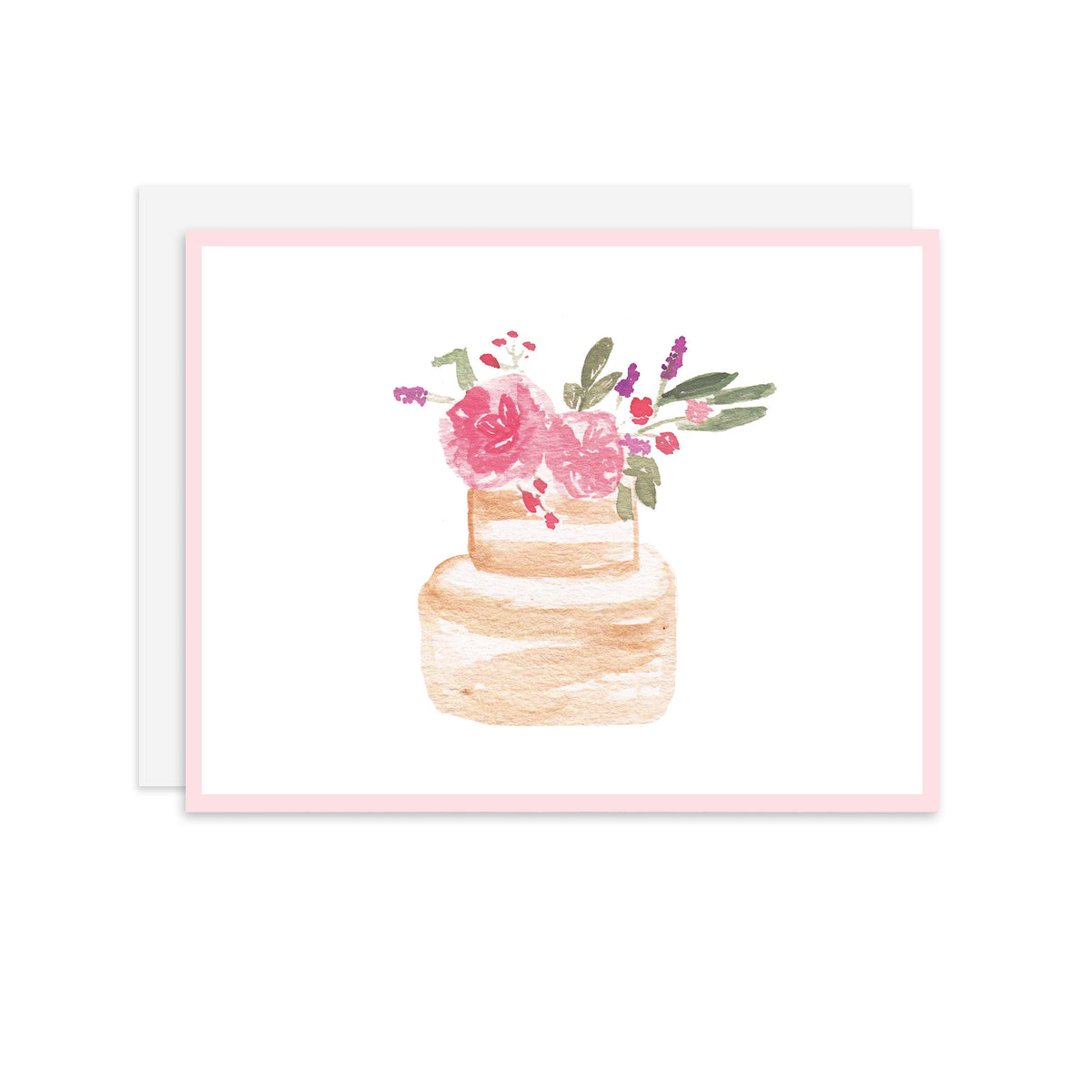 Floral Cake - A2 notecard