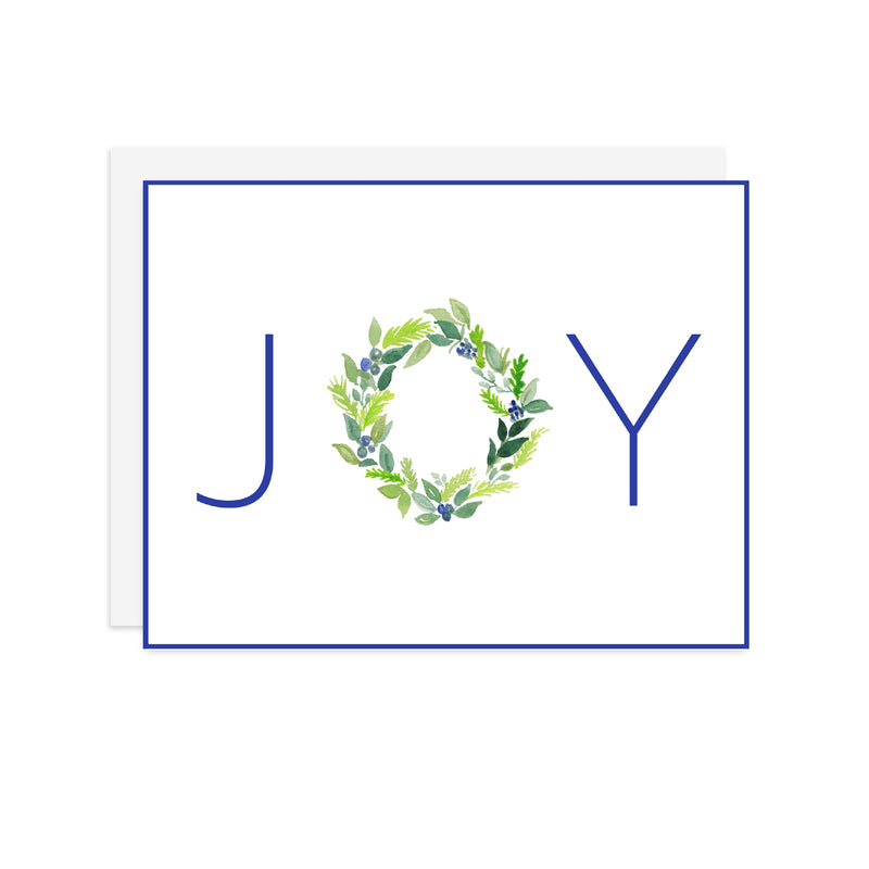 JOY Wreath - A2 notecard