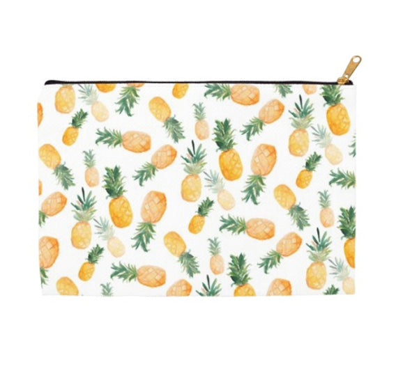 Flat Falling Pineapples Accessory Pouch