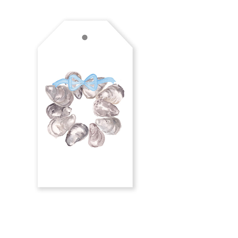 Oyster Wreath Gift Tag | Box Set of 12