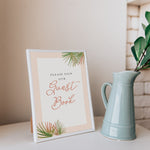 Coral Palm Tabletop Signs