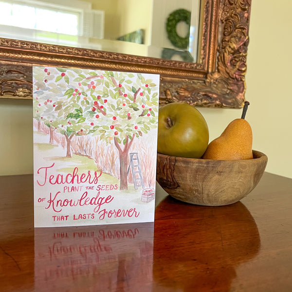 Teacher Seeds Thank You - A2 notecard