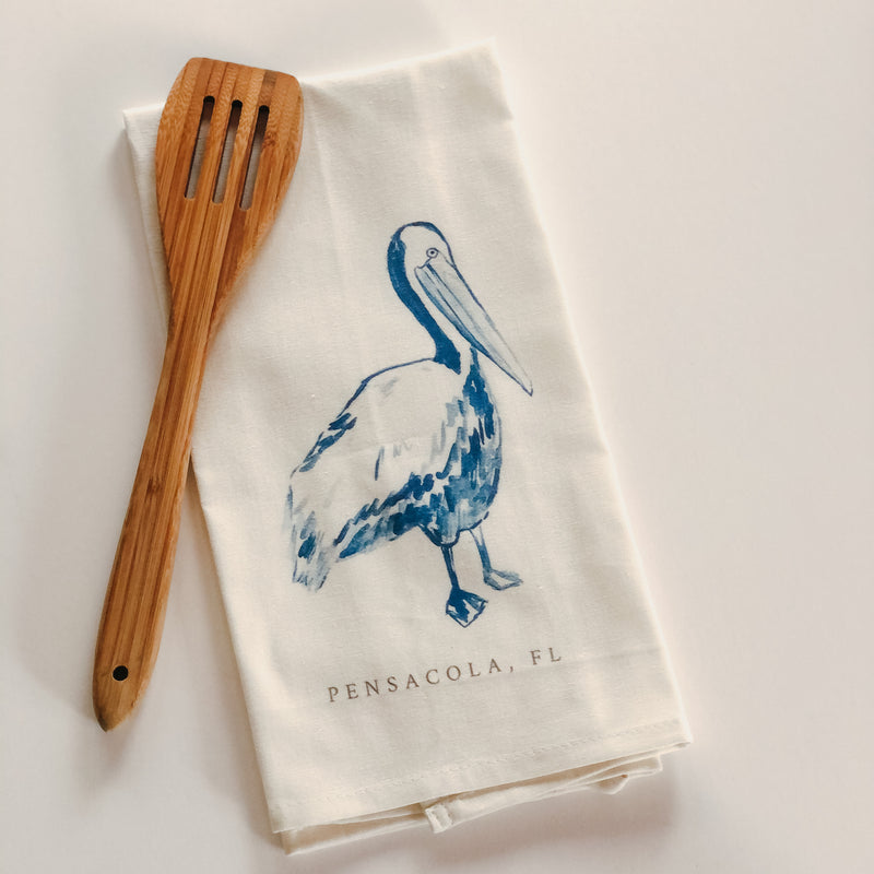 Pensacola Pelican Tea Towel