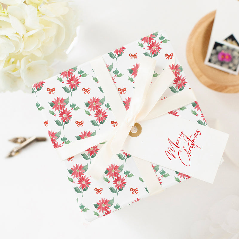 Poinsettia Wrapping Sheets