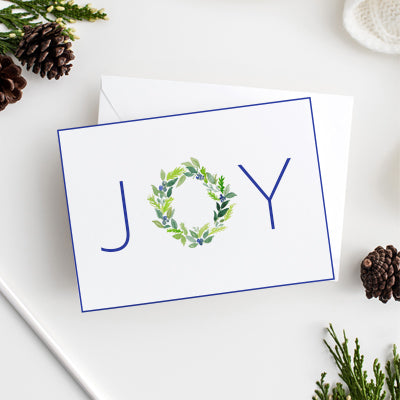 JOY Wreath - A2 notecard