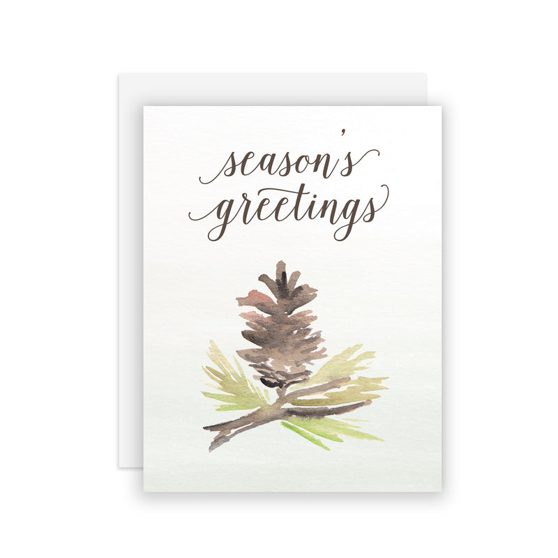 Season's Greetings Pine - A2 notecard