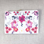 Pink Floral Accessory Pouch
