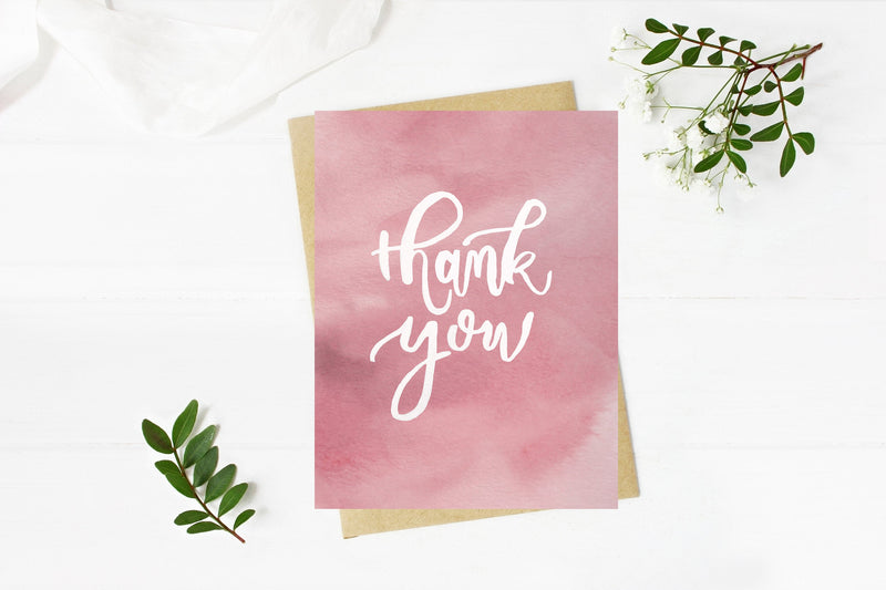 Thank You - A2 note card