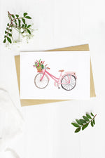 Pink Bike - A2 note card