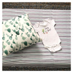 Green stripe Print | Crib Sheet (fitted)