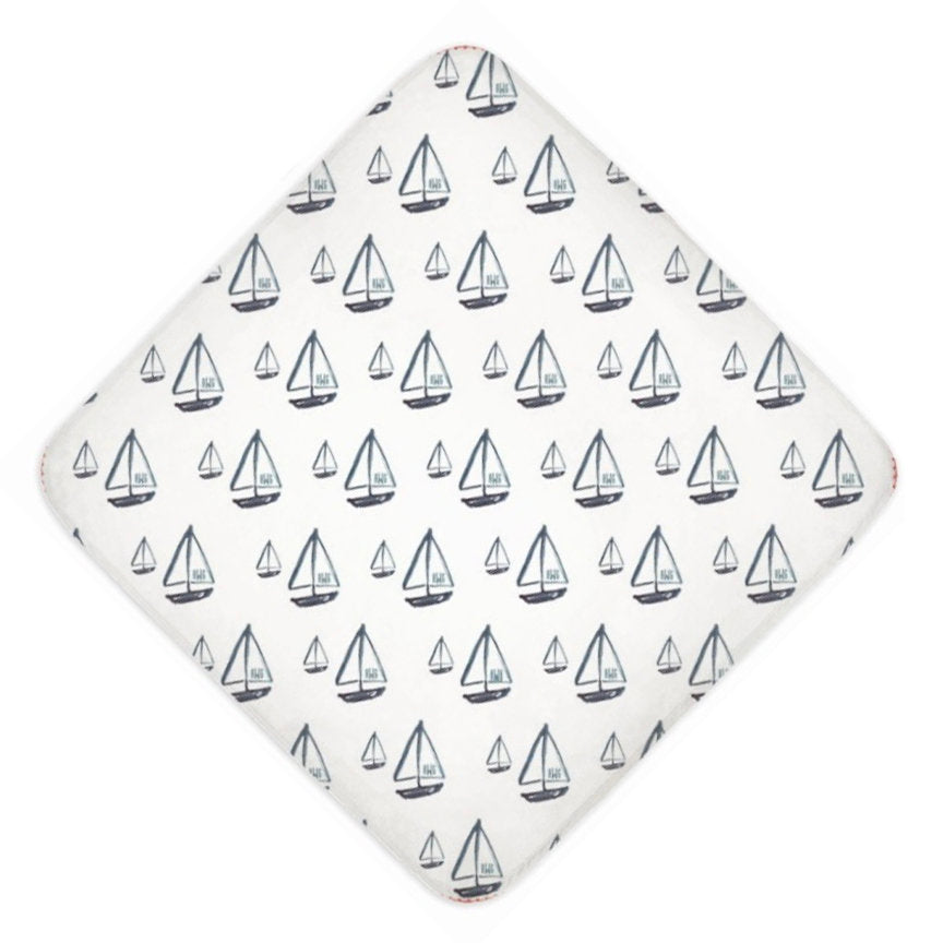 Monogram Sails | Baby Hooded Towel