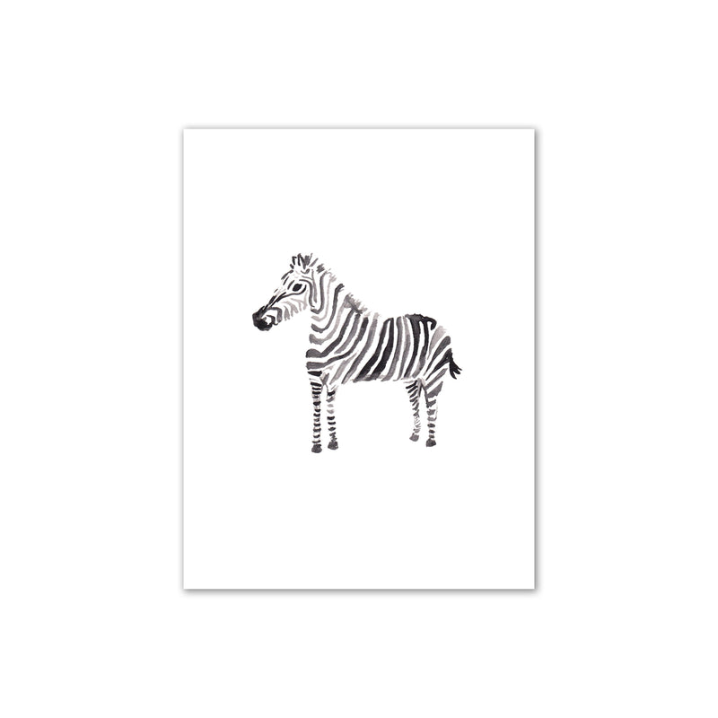 Zebra Watercolor Print